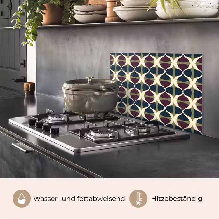 Abstract - Retro - Kleurrijk keuken achterwand spatscherm klein 900 -usp_DE