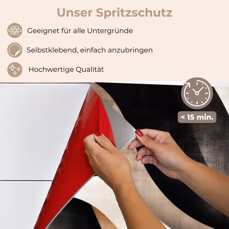 Abstract - Golven - Zwart - Verweerd keuken achterwand spatscherm klein -spatscherm_DE