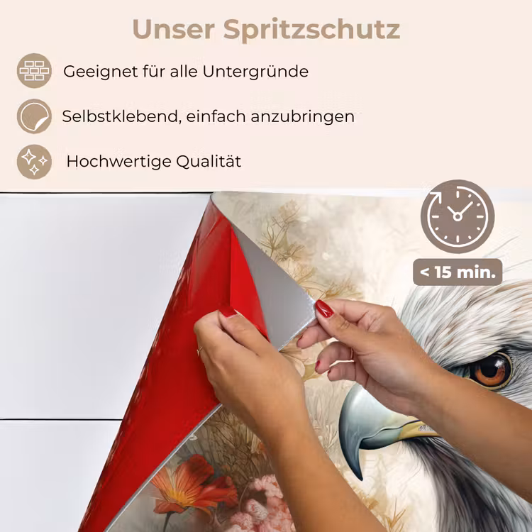 Arend - Adelaar - Vogel - Bloemen - Natuur keuken achterwand spatscherm klein -spatscherm_DE