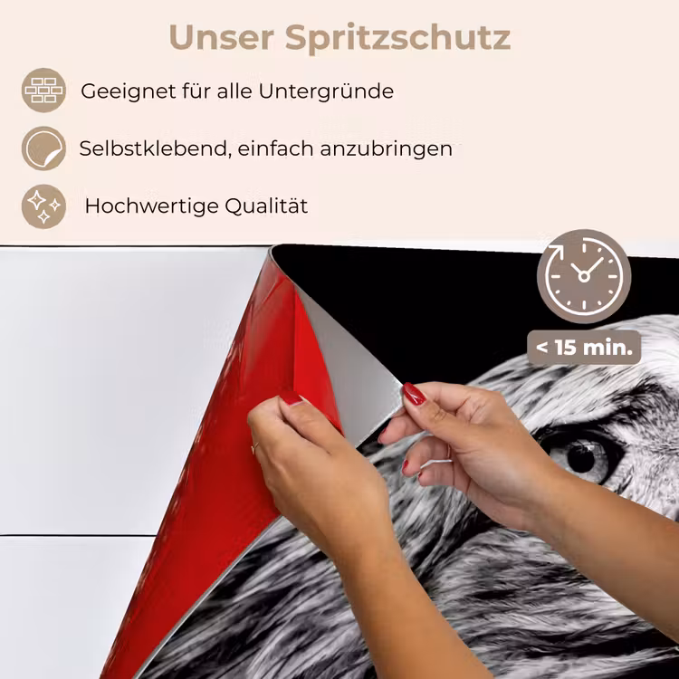 Adelaar - Portret - Roofvogels - Zwart - Wit - Vogel keuken achterwand spatscherm klein -spatscherm_DE