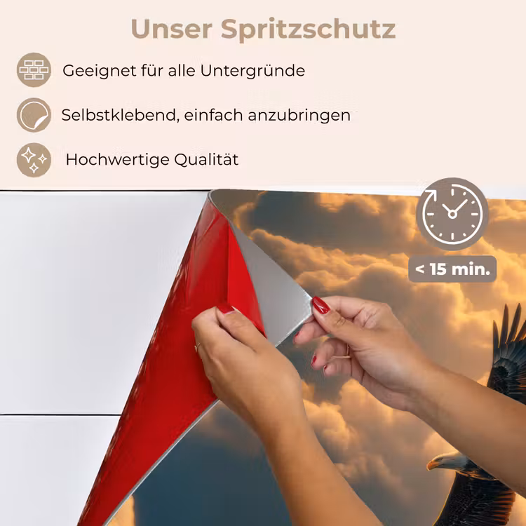 Adelaar - Wolken - Zon keuken achterwand spatscherm klein -spatscherm_DE