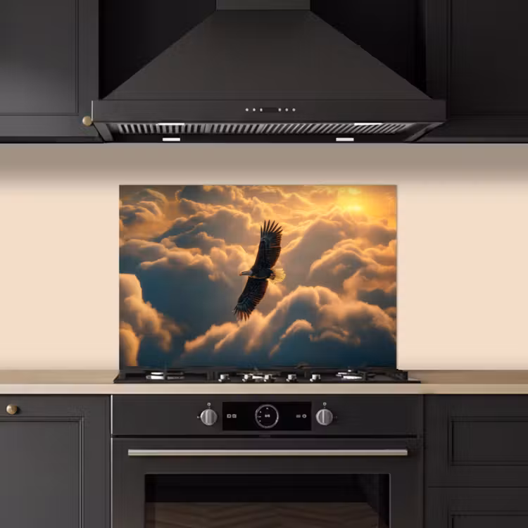 Adelaar - Wolken - Zon keuken achterwand spatscherm klein -sfeer1