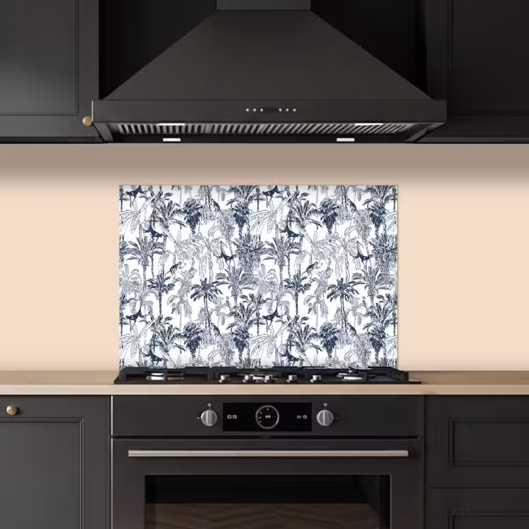 Aap - Jungle - Blauw keuken achterwand spatscherm klein 900 -sfeer1