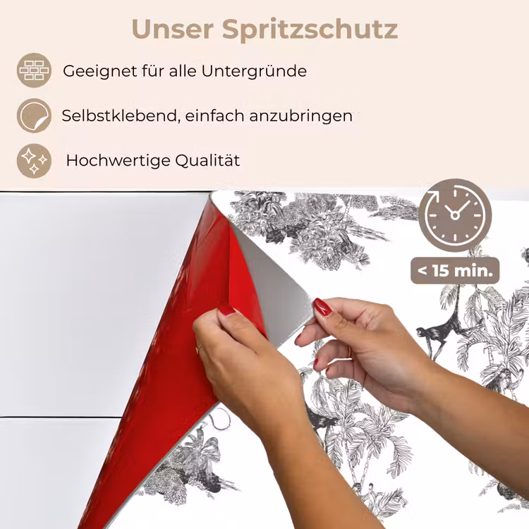 Aap - Oerwoud - Grijs keuken achterwand spatscherm klein 900 -spatscherm_DE