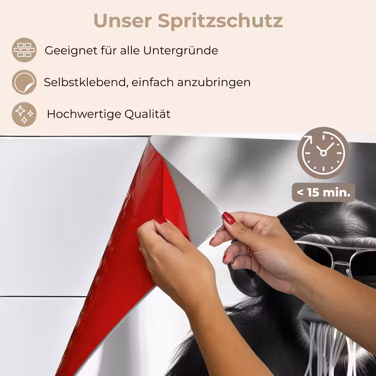 Aap - Spaghetti - Zonnebril - Zwart wit - Cool - Dier keuken achterwand spatscherm klein -spatscherm_DE