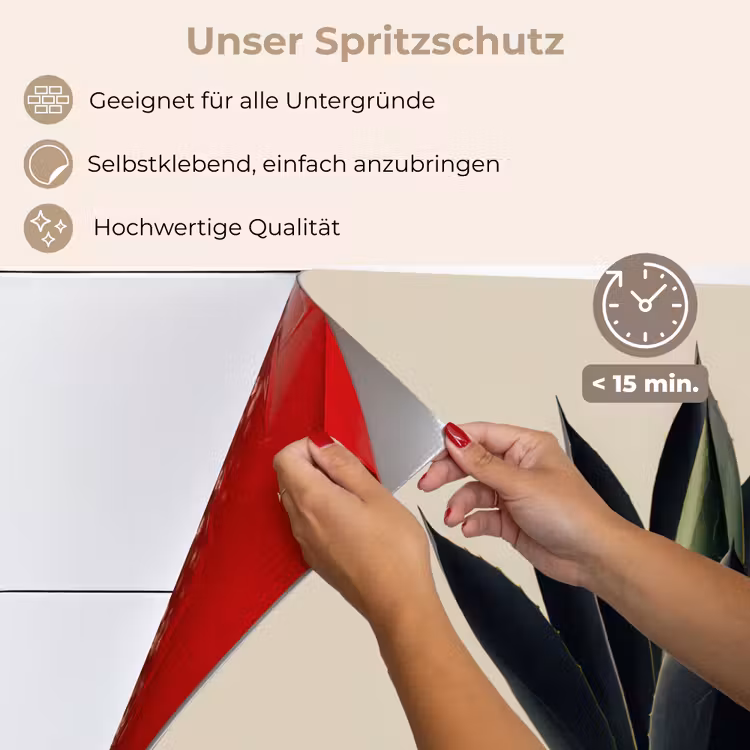 Agaveplant - Symmetrisch - Groen keuken achterwand spatscherm klein -spatscherm_DE