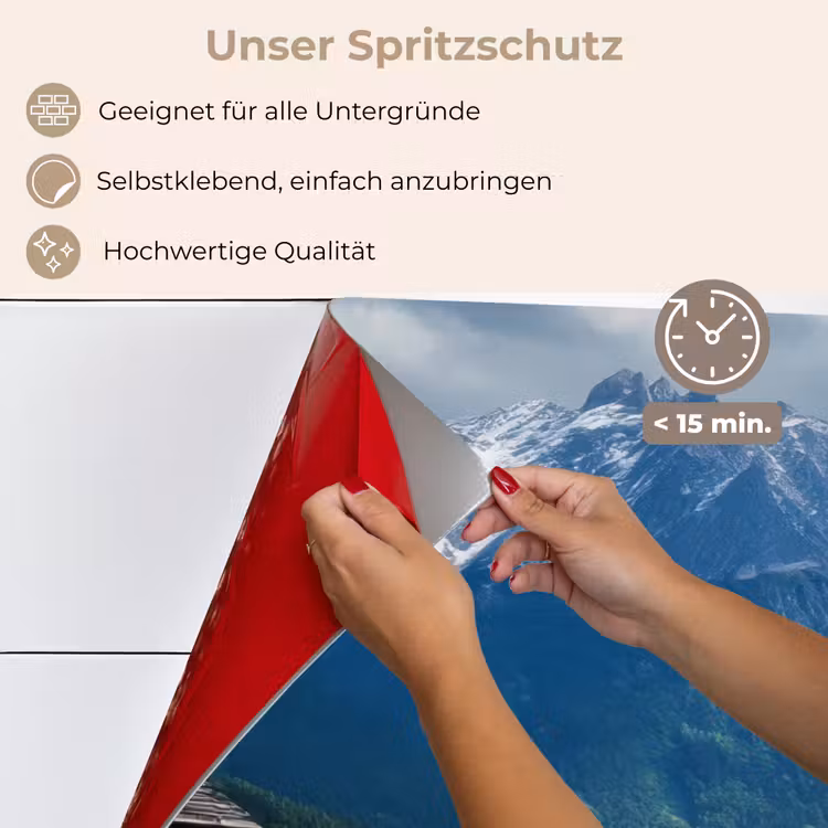 Alpen - Weide - Bergen - Koeien keuken achterwand spatscherm klein -spatscherm_DE