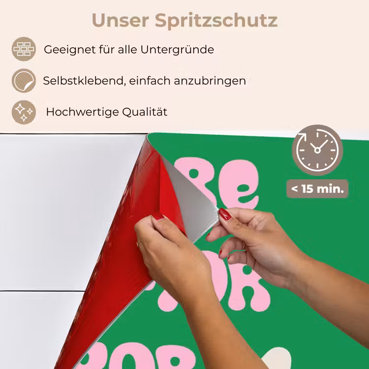 Amor - Valentijn - Groen - Tekst keuken achterwand spatscherm klein -spatscherm_DE
