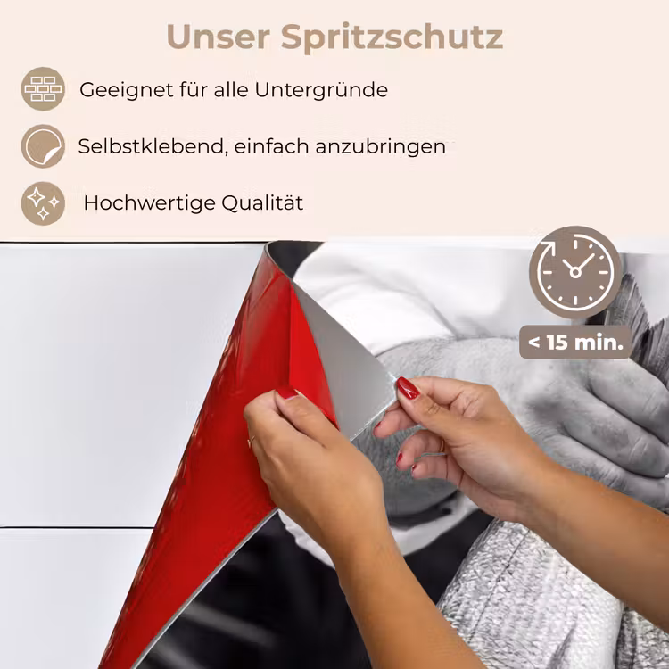 Vissen - Chef - Zwart - Wit keuken achterwand spatscherm klein -spatscherm_DE