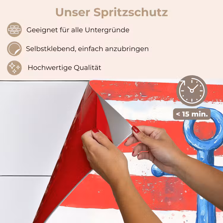 Anker - Verfspatten - Rood - Blauw keuken achterwand spatscherm klein -spatscherm_DE