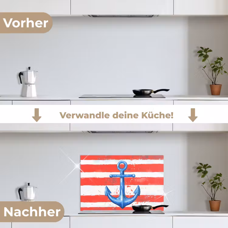Anker - Verfspatten - Rood - Blauw keuken achterwand spatscherm klein -voor_na_DE