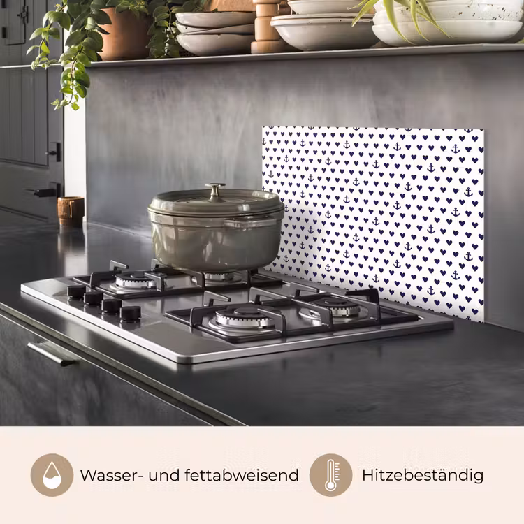 Anker - Hart - Blauw - Wit keuken achterwand spatscherm klein 900 -usp_DE