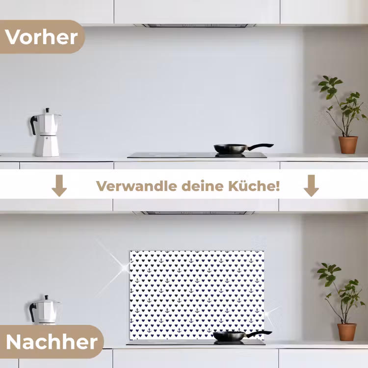 Anker - Hart - Blauw - Wit keuken achterwand spatscherm klein 900 -voor_na_DE