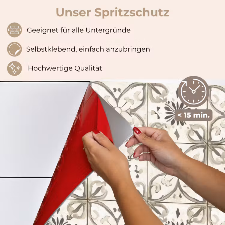Antiek - Tegel - Beige keuken achterwand spatscherm klein 900 -spatscherm_DE