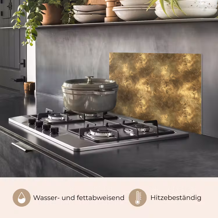 Antiek - Metaallook - Goud keuken achterwand spatscherm klein 900 -usp_DE