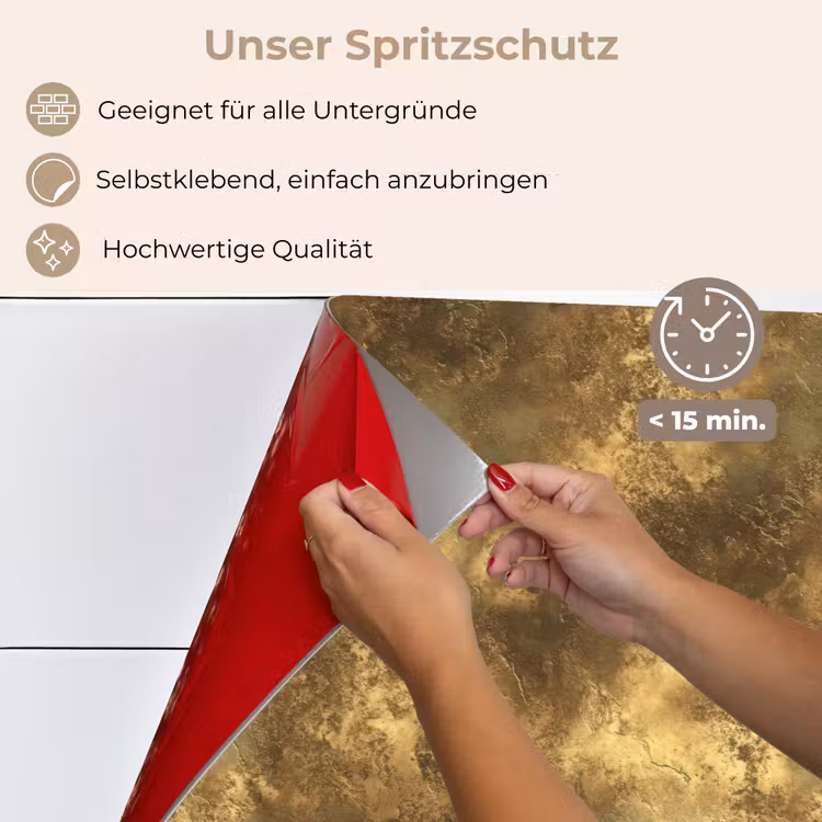Antiek - Metaallook - Goud keuken achterwand spatscherm klein 900 -spatscherm_DE