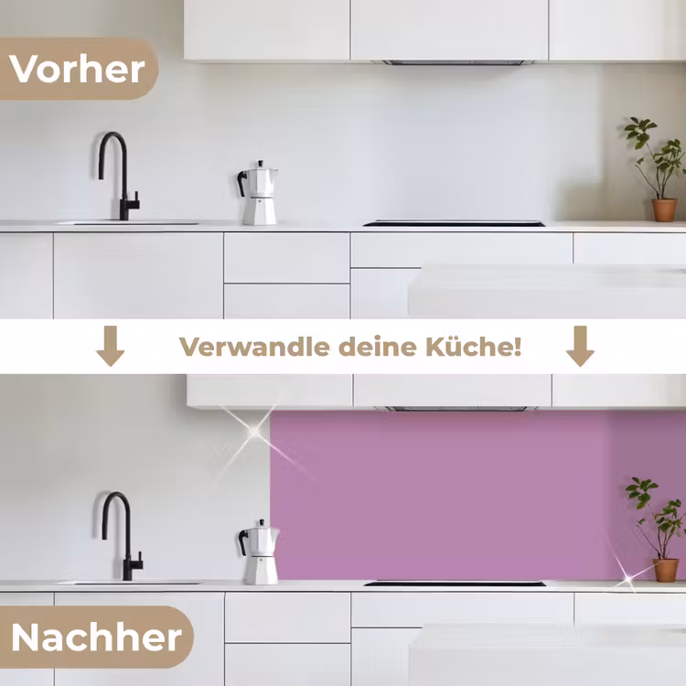 Antique - Orchid - Paars keuken achterwand 2 middel 871 -voor-na_DE