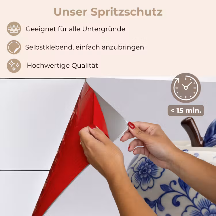 Appel - Blauw - Klassiek keuken achterwand spatscherm klein -spatscherm_DE