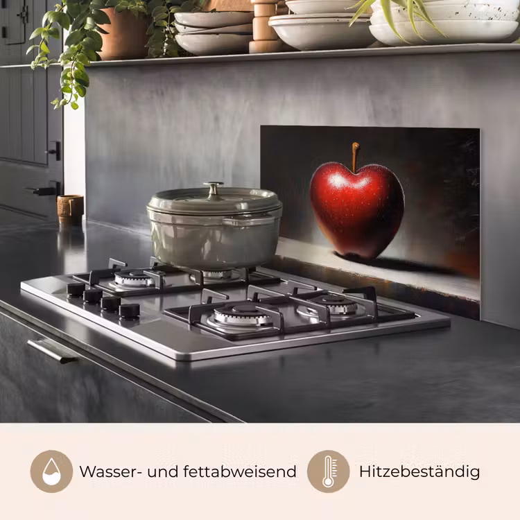 Apple - Hart - Rood keuken achterwand spatscherm klein -usp_DE