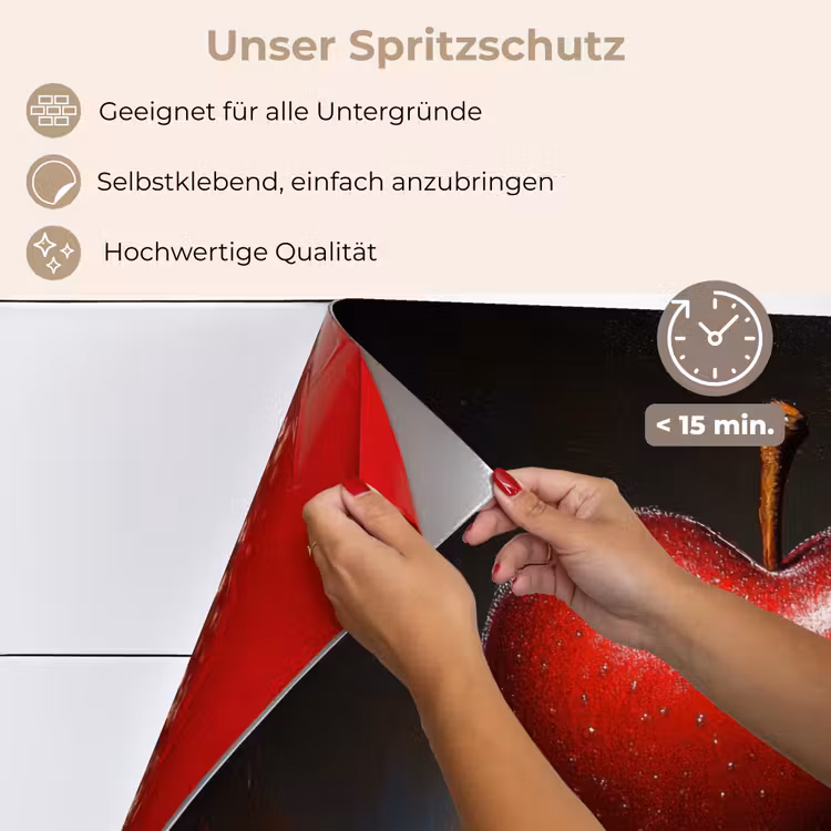 Apple - Hart - Rood keuken achterwand spatscherm klein -spatscherm_DE