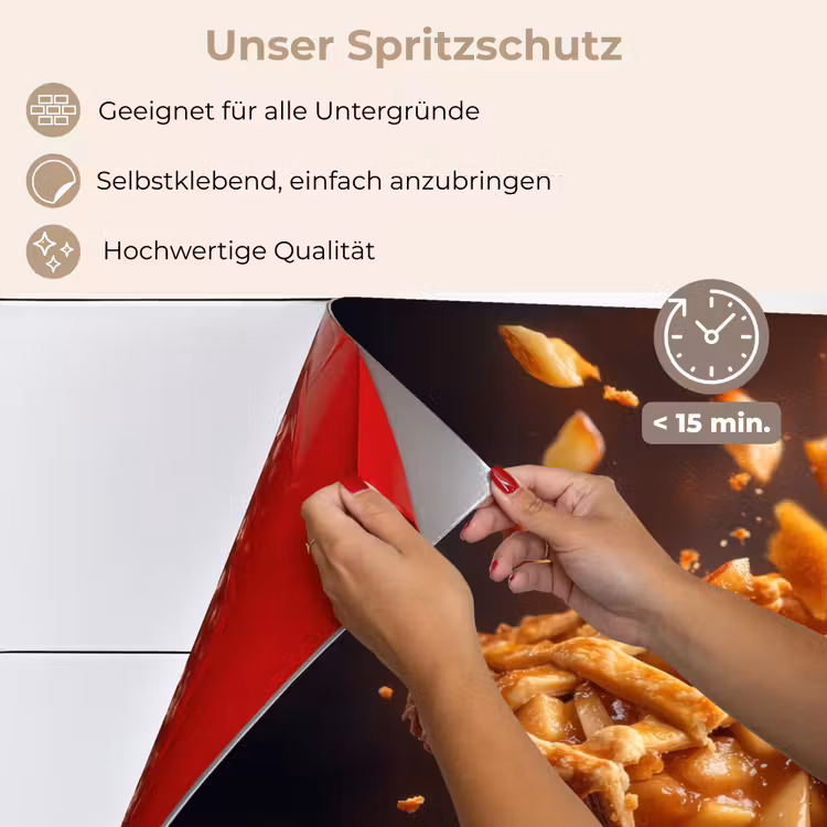 Appel - Taart - Warm - Eten keuken achterwand spatscherm klein -spatscherm_DE