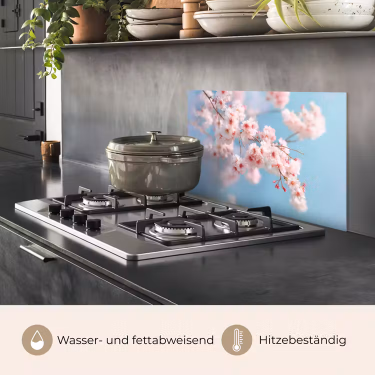 Takken - Bloesems - Roze keuken achterwand spatscherm klein -usp_DE