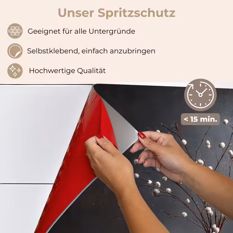 Takken - Vaas - Bolletjes - Wit keuken achterwand spatscherm klein -spatscherm_DE
