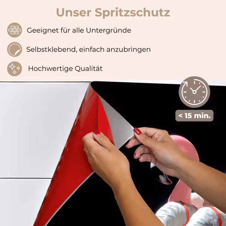 Astronaut - Flamingo - Zwemband - Roze keuken achterwand spatscherm klein -spatscherm_DE