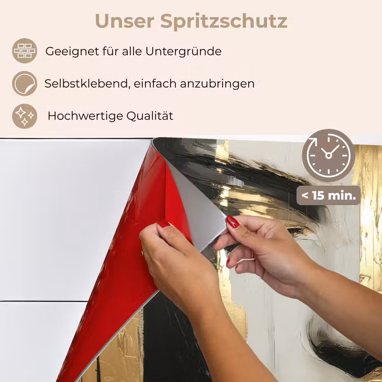 Ogen - Gezicht - Goud - Strepen keuken achterwand spatscherm klein -spatscherm_DE