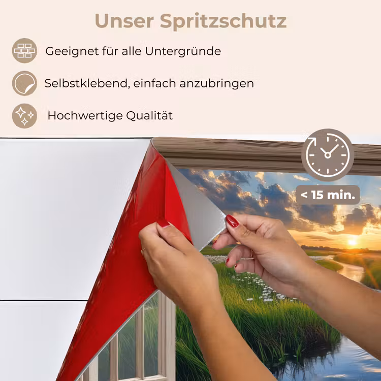 Doorkijk - Landschap - Raam - Water - Zonsondergang keuken achterwand spatscherm klein -spatscherm_DE