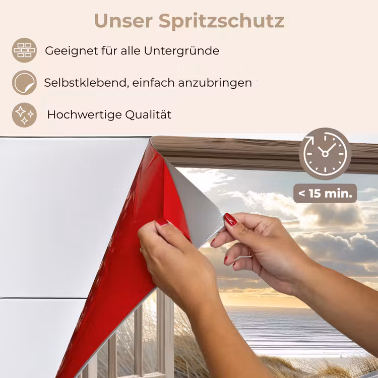 Doorkijk - Strand - Duinen - Zee - Natuur keuken achterwand spatscherm klein -spatscherm_DE