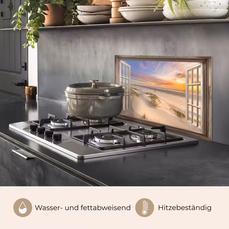 Doorkijk - Strand - Duinen - Natuur - Landschap keuken achterwand spatscherm klein -usp_DE