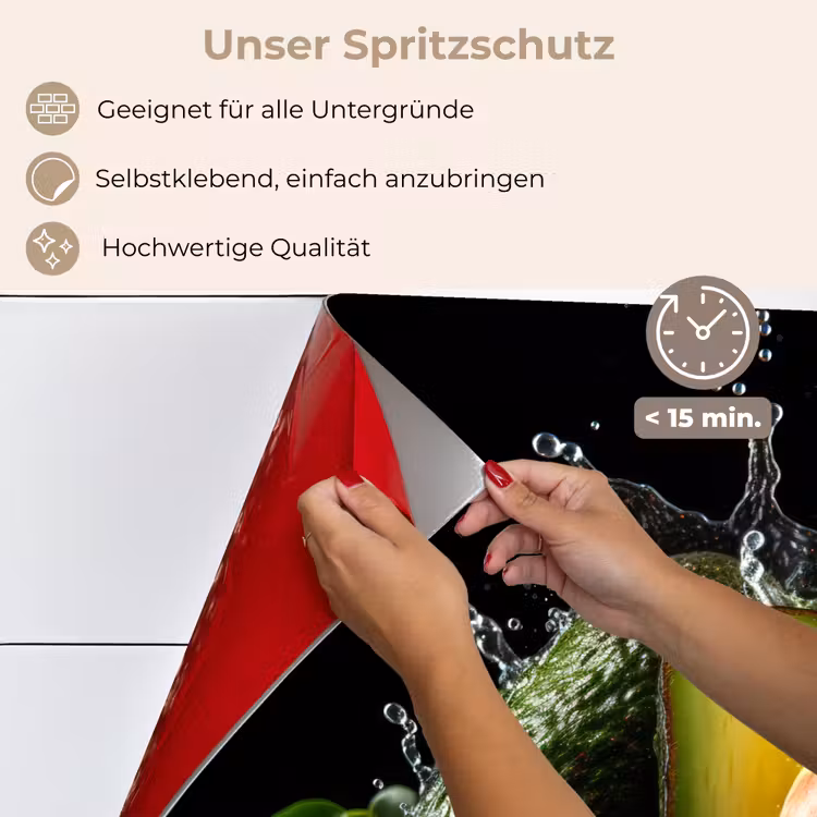 Avocado - Groente - Bladeren - Water - Zwart - Groen keuken achterwand spatscherm klein -spatscherm_DE