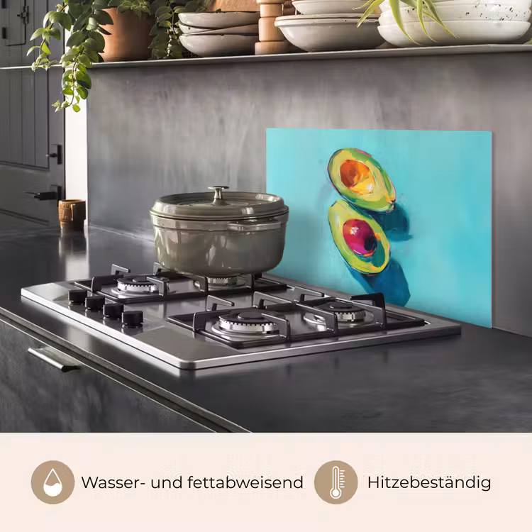 Avocado - Groen - Pit - Schaduw keuken achterwand spatscherm klein -usp_DE
