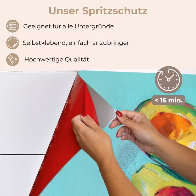 Avocado - Groen - Pit - Schaduw keuken achterwand spatscherm klein -spatscherm_DE