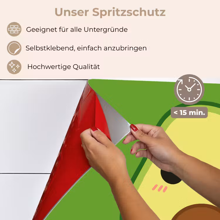 Avocado - Groen - Speels keuken achterwand spatscherm klein -spatscherm_DE