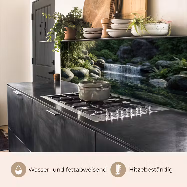 Beek - Waterval - Natuur - Groen keuken achterwand 2 middel -usp_DE