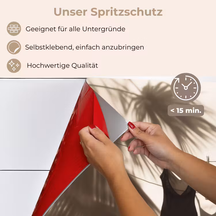 Badkleding - Palmbomen - Schaduw - Tropisch keuken achterwand spatscherm klein -spatscherm_DE