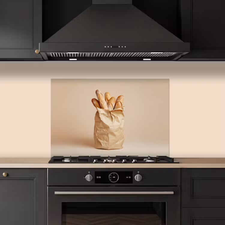 Baguette - Brood - Stokbrood - Beige keuken achterwand spatscherm klein -sfeer1