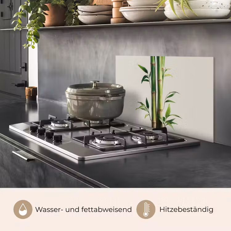Bamboestengels - Sierlijk - Groen keuken achterwand spatscherm klein -usp_DE