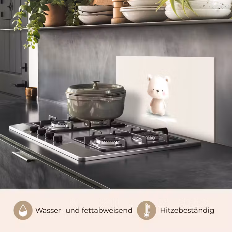 Beertje - Sneeuwvlokje - Wit - Pluizig keuken achterwand spatscherm klein -usp_DE