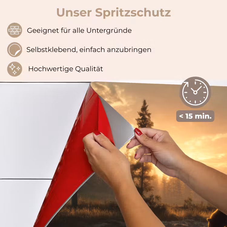 Beer - water - Bos - Ochtendlicht keuken achterwand spatscherm klein -spatscherm_DE