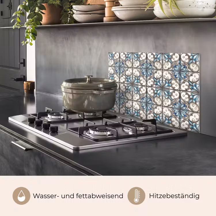 Barok - Tegel - Kleurrijk keuken achterwand spatscherm klein 900 -usp_DE