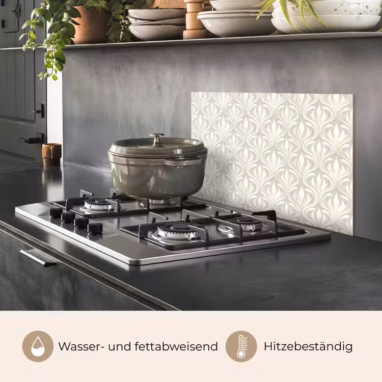 Barok - Patroon - Beige keuken achterwand spatscherm klein 900 -usp_DE