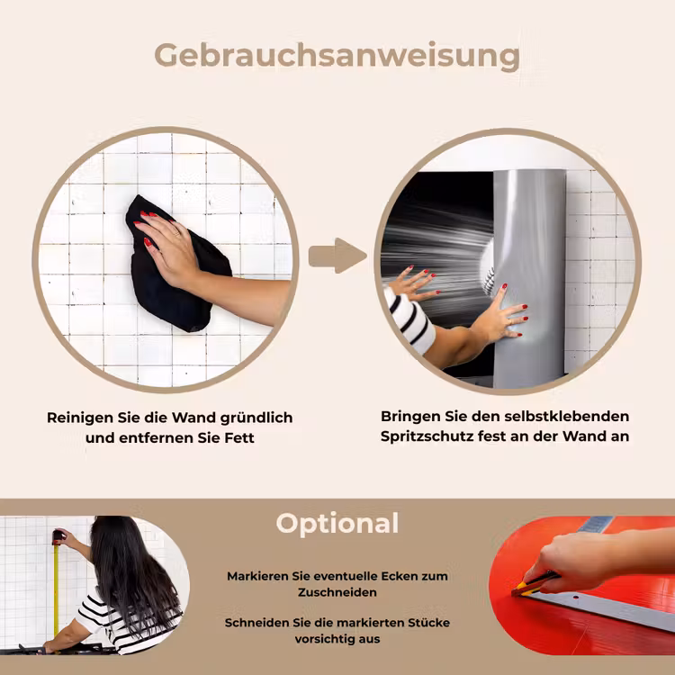 Honkbal - Wit - Vliegt keuken achterwand spatscherm klein -gebruiksaanwijzing_DE