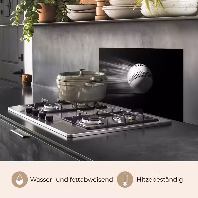 Honkbal - Wit - Vliegt keuken achterwand spatscherm klein -usp_DE