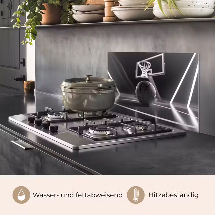 Basketbal - Basketbalveld - Lichtlijnen keuken achterwand spatscherm klein -usp_DE