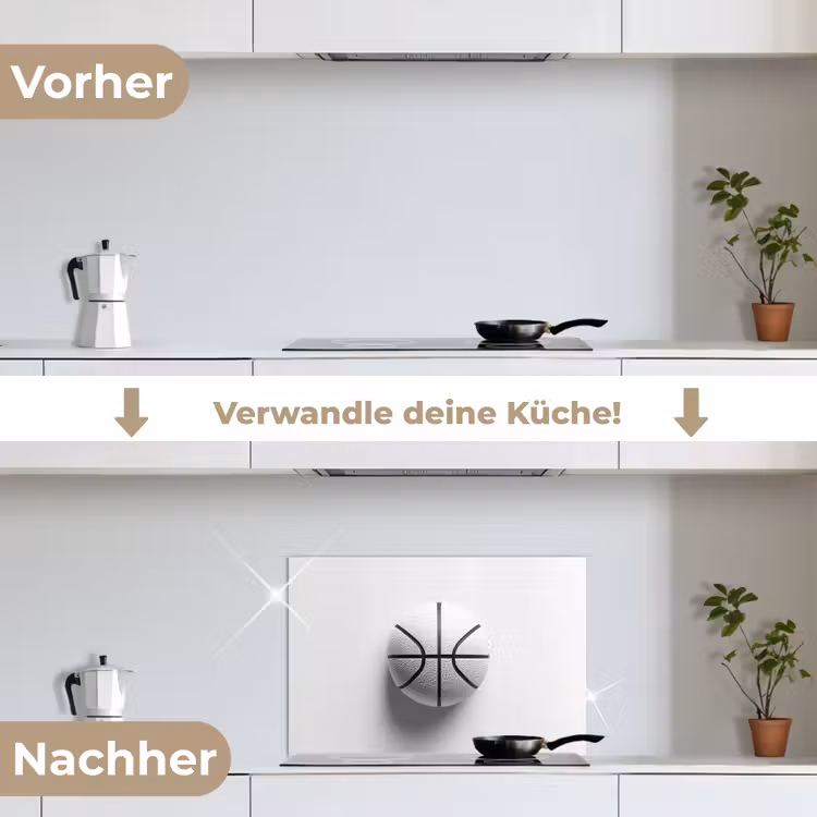 Basketbal - Wit - Schaduw - Lijnen keuken achterwand spatscherm klein -voor_na_DE
