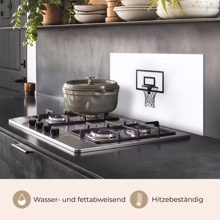 Basketbalbord - Minimalistisch - Zwart keuken achterwand spatscherm klein -usp_DE