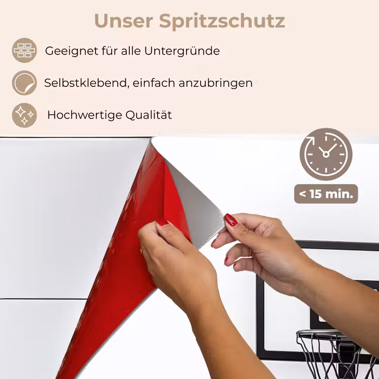 Basketbalbord - Minimalistisch - Zwart keuken achterwand spatscherm klein -spatscherm_DE